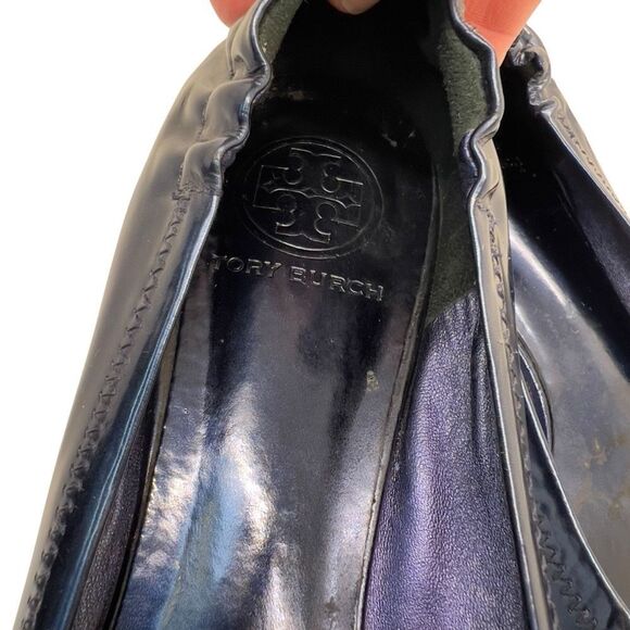 Blue Tory Burch Patent Reva Ballet flats 7 - Picture 13 of 16